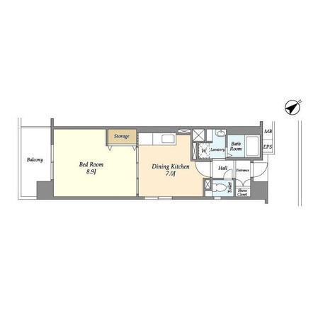 コーポレート稲毛海岸の物件間取画像